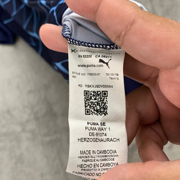 PUMA Jersey Mens Size Medium Manchester City 20/21 Stadium Training Navy Blue - Picture 7 of 8